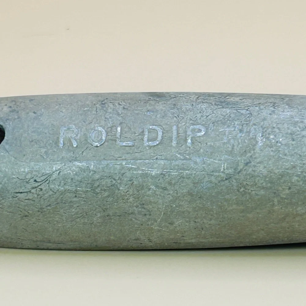 Old Roldip Ice Cream Scoop Silver Light Weight Maumee Ohio Metal Kitchen Tool